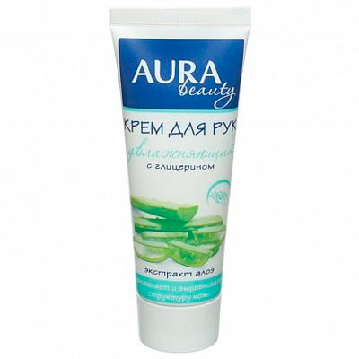 Aura beauty крем увлажняющий для рук глицерин алоэ 75мл