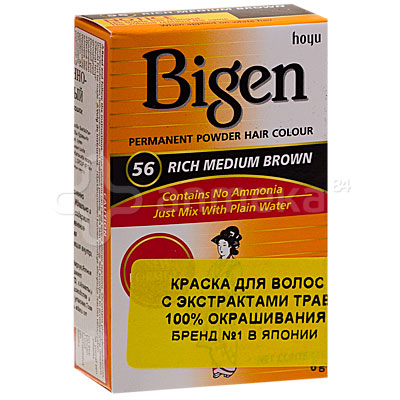 Bigen краска-порошок №56 насыщеный коричневый Bigen краска-порошок №56 насыщеный коричневый