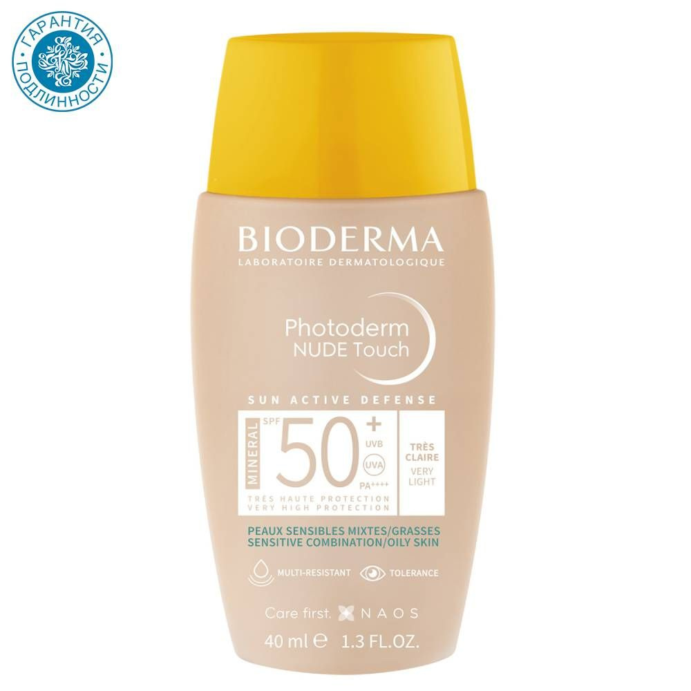 Bioderma photoderm солнцезащитный флюид с тоном светл. оттенок SPF50+ 40 мл