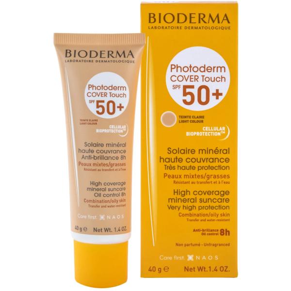 Bioderma photoderm солнцезащитный минеральный крем cover touch с оттенком 40мл SPF 50+