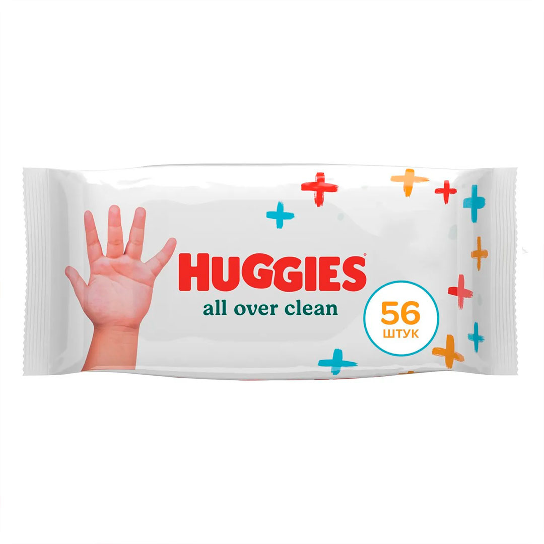 Huggies all over clean салфетки влажные №56 Huggies all over clean салфетки влажные №56