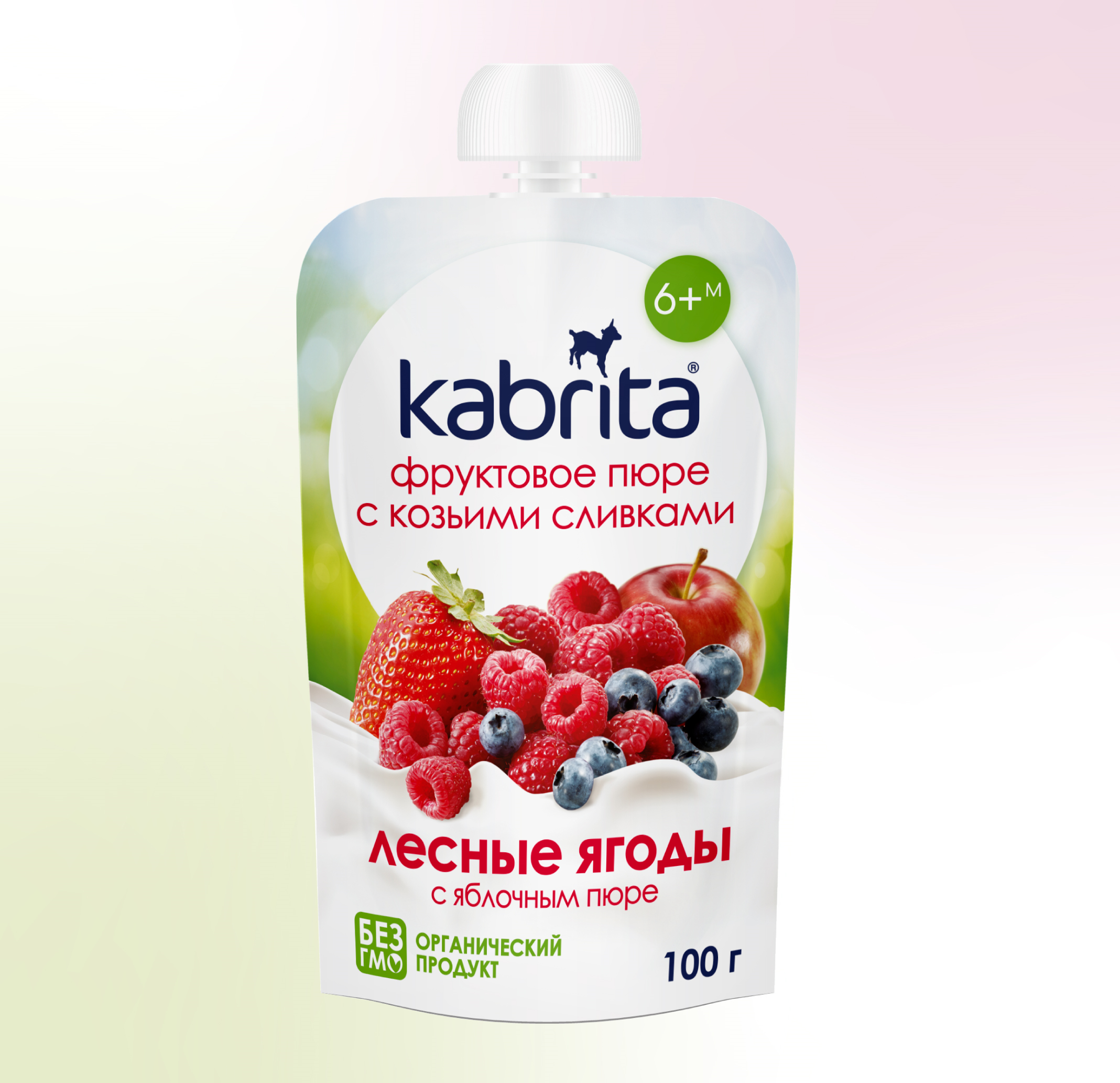 Kabrita пюре лесные ягоды с яблочным фрукт с козьими сливками с 6мес 100г Kabrita пюре лесные ягоды с яблочным фрукт с козьими сливками с 6мес 100г