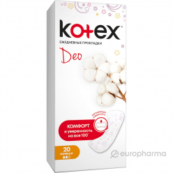 Kotex deo normal прокладки ежедневные №20