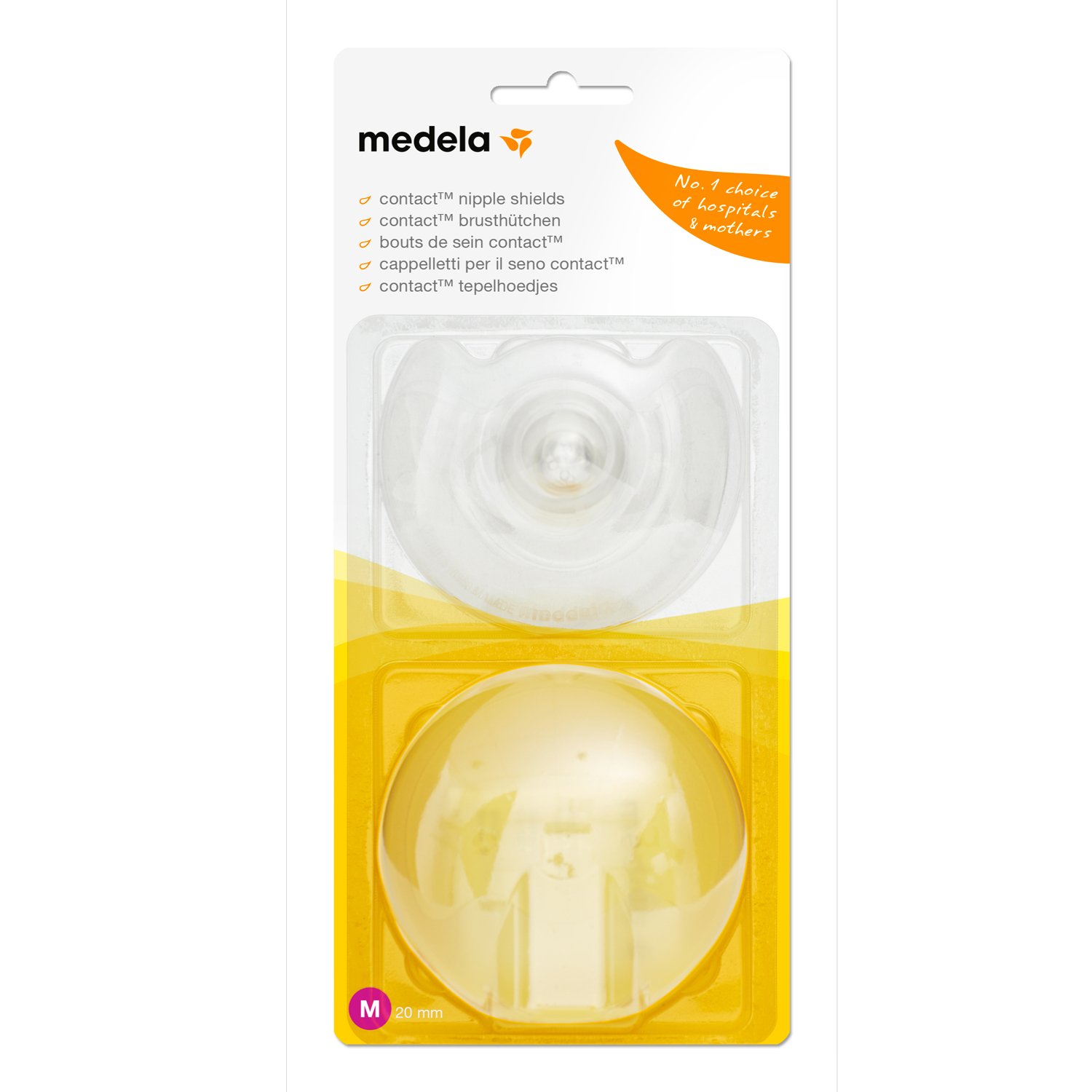 Medela накладка силикон для кормления грудью M+контейнер