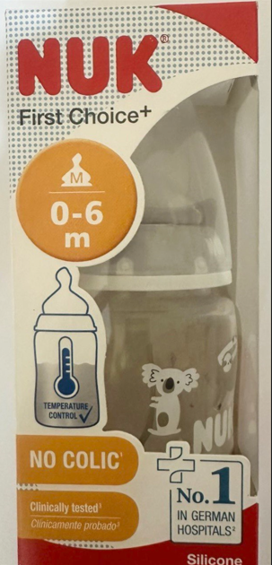 Nuk бутылочка first choice temperature control с силикон соской 0-6мес 150мл