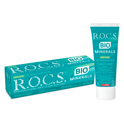 Rocs bio minerals гель укрепляющий для зубов 45г