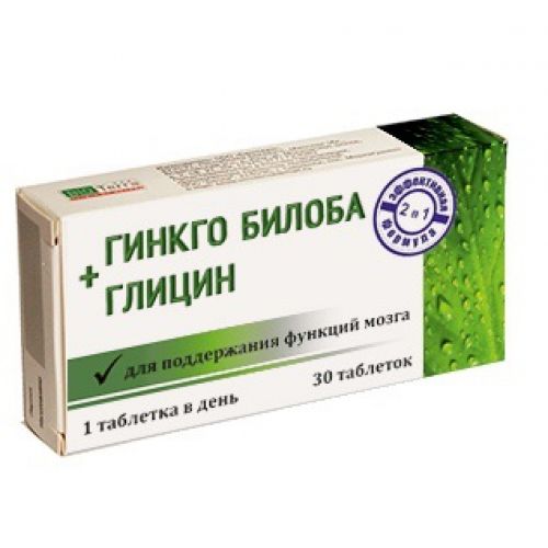 Гинко билоба+глицин таб №30 Гинко билоба+глицин таб №30