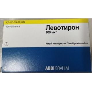 Левотирон (левотироксин) 100мкг таб №100 Левотирон (левотироксин) 100мкг таб №100