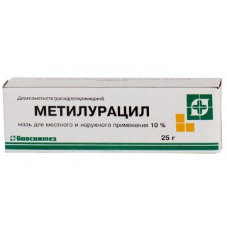 Метилурацил мазь туба 10% 25г Биосинтез Метилурацил мазь туба 10% 25г Биосинтез