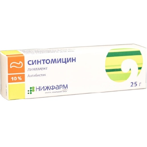Синтомицина линимент 10% 25г Нижфарм